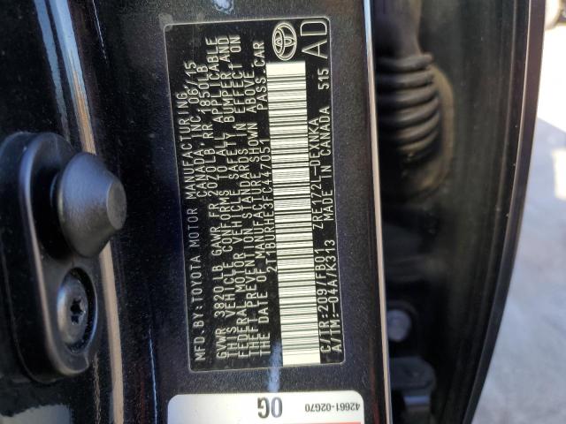 Photo 10 from auction – 2015 TOYOTA COROLLA L with VIN 2T1BURHE3FC447051