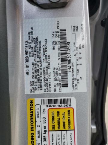Photo 10 from auction – 2016 FORD FUSION SE with VIN 3FA6P0H76GR139038