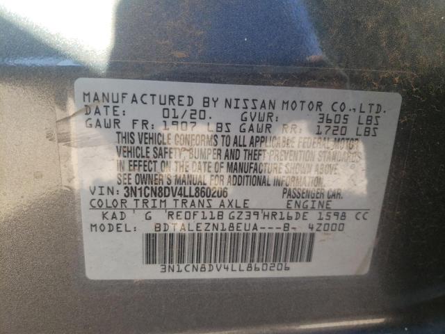 Photo 10 from auction – 2020 NISSAN VERSA S with VIN 3N1CN8DV4LL860206