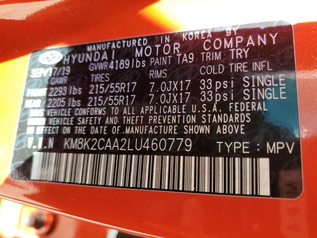 Photo 10 from auction – 2020 HYUNDAI KONA SEL with VIN KM8K2CAA2LU460779