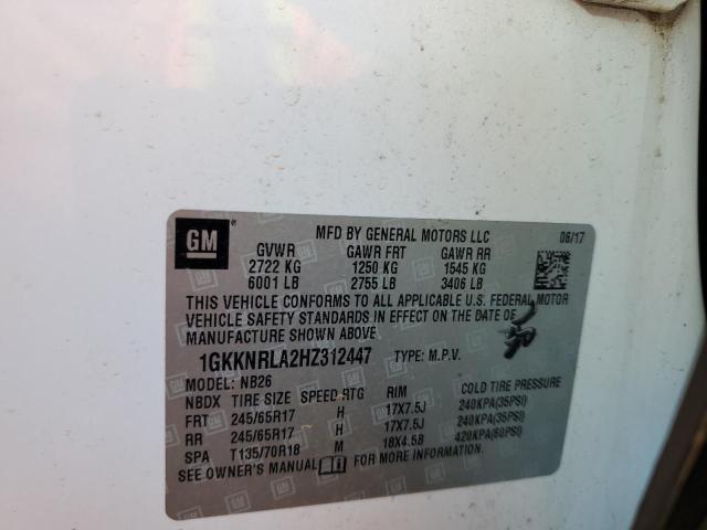 Photo 10 from auction – 2017 GMC ACADIA SLE with VIN 1GKKNRLA2HZ312447