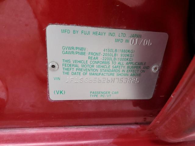 Zdjęcie 10 z aukcji – 2006 SUBARU FORESTER 2 z VIN JF1SG65626H753825