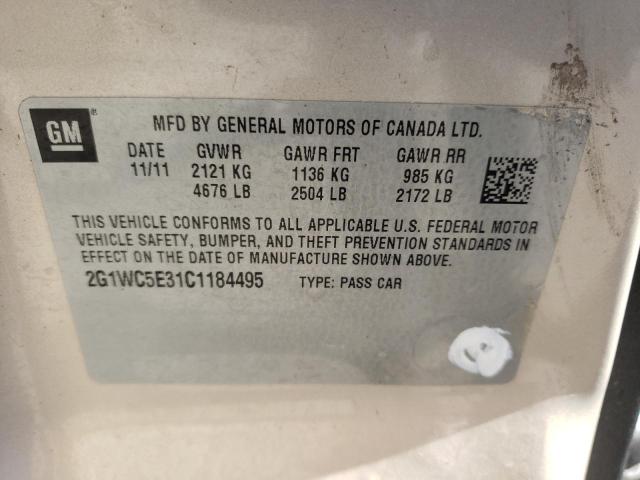 Photo 10 from auction – 2012 CHEVROLET IMPALA LTZ with VIN 2G1WC5E31C1184495