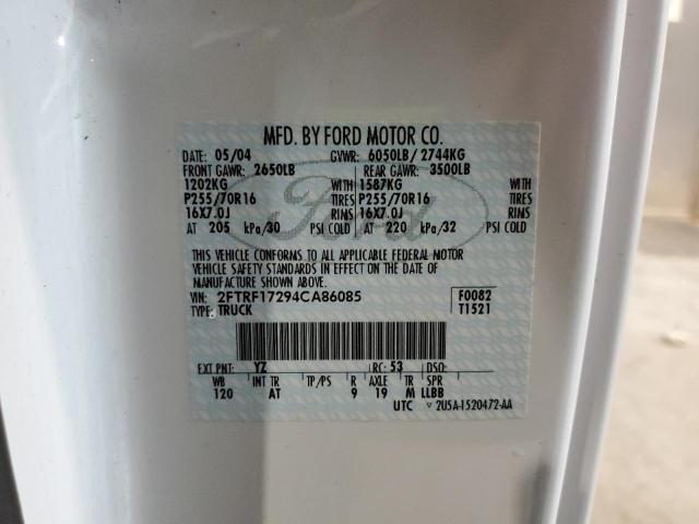 Photo 10 from auction – 2004 FORD F-150 HERI with VIN 2FTRF17294CA86085
