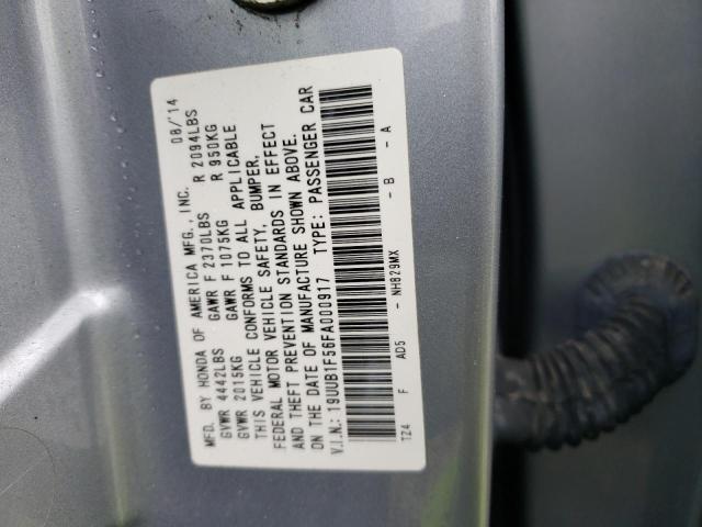 Photo 10 from auction – 2015 ACURA TLX TECH with VIN 19UUB1F56FA000917