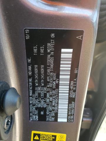 Photo 10 from auction – 2019 TOYOTA HIGHLANDER with VIN 5TDBZRFH0KS741703