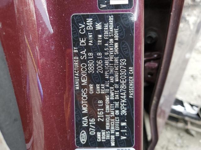 Photo 10 from auction – 2017 KIA FORTE LX with VIN 3KPFK4A78HE030793