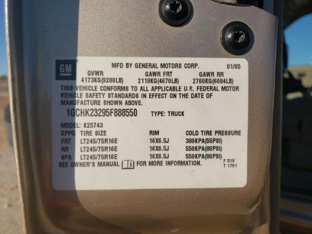 Photo 10 from auction – 2005 CHEVROLET SILVERADO with VIN 1GCHK23295F888550