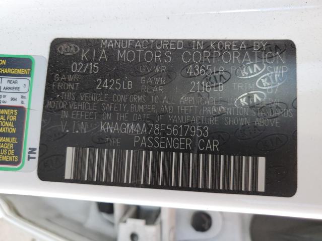 Photo 10 from auction – 2015 KIA OPTIMA LX with VIN KNAGM4A78F5617953
