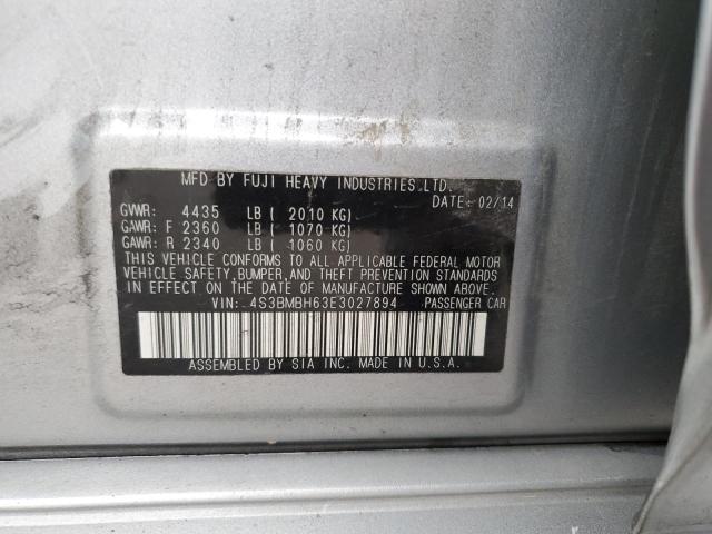 Photo 10 from auction – 2014 SUBARU LEGACY 2.5 with VIN 4S3BMBH63E3027894