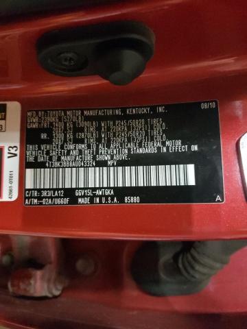 Photo 10 from auction – 2010 TOYOTA VENZA with VIN 4T3BK3BB8AU043324