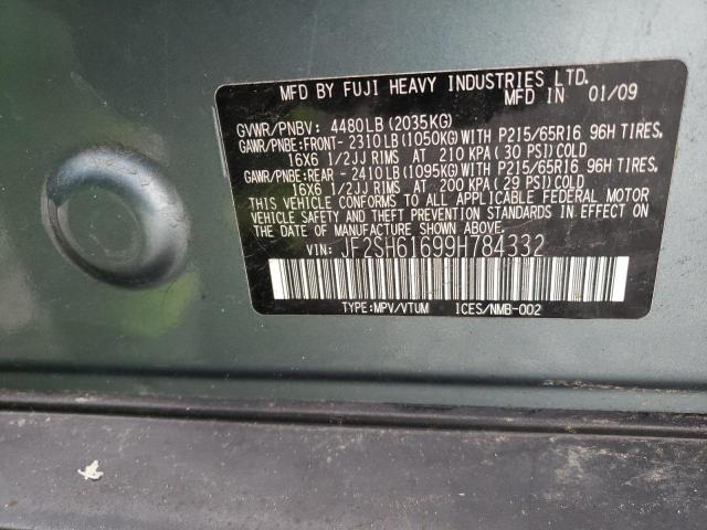 Photo 10 from auction – 2009 SUBARU FORESTER with VIN JF2SH61699H784332