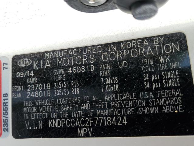 Photo 10 from auction – 2015 KIA SPORTAGE E with VIN KNDPCCAC2F7718424