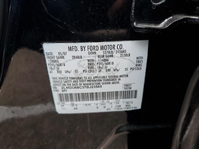 Photo 10 from auction – 2007 LINCOLN MKX with VIN 2LMDU68C37BJ23565