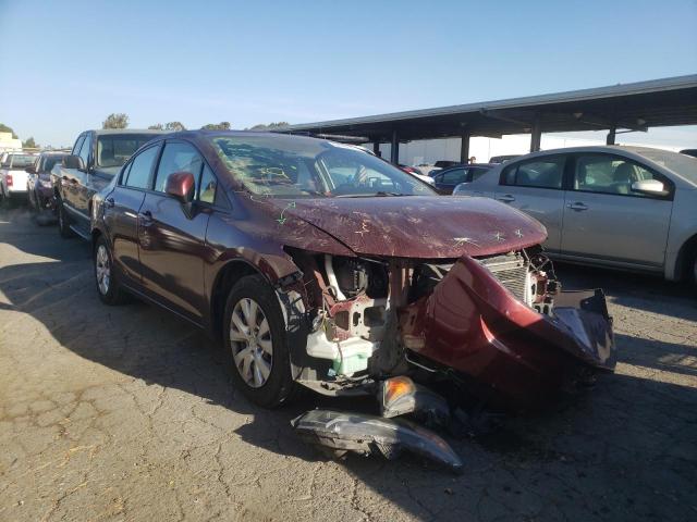 HONDA CIVIC LX 2012 with VIN 19XFB2F5XCE330002 - Photo from auction