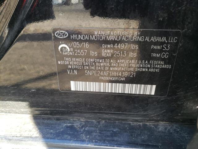 Photo 10 from auction – 2017 HYUNDAI SONATA SE with VIN 5NPE24AF1HH439121
