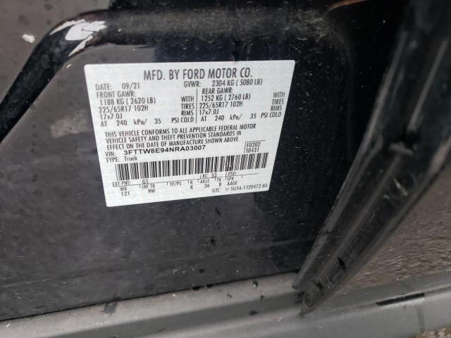 Photo 10 from auction – 2022 FORD MAVERICK X with VIN 3FTTW8E94NRA03007