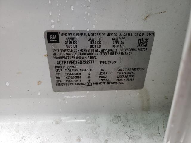 Photo 10 from auction – 2014 GMC SIERRA C15 with VIN 3GTP1VEC1EG438377
