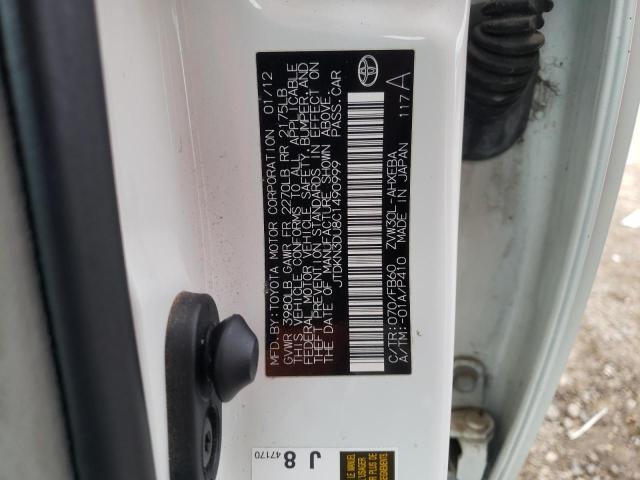 Photo 10 from auction – 2012 TOYOTA PRIUS with VIN JTDKN3DU8C1490999