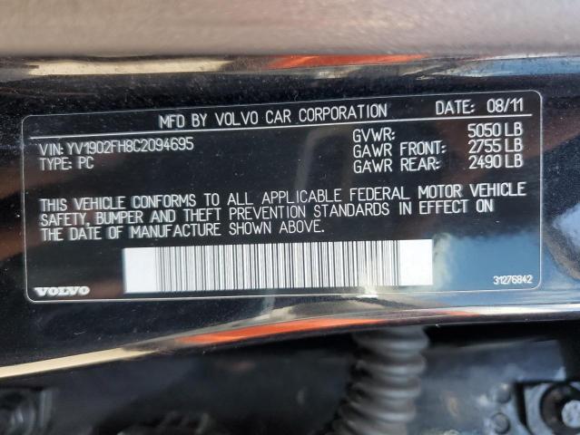 Photo 10 from auction – 2012 VOLVO S60 T6 with VIN YV1902FH8C2094695
