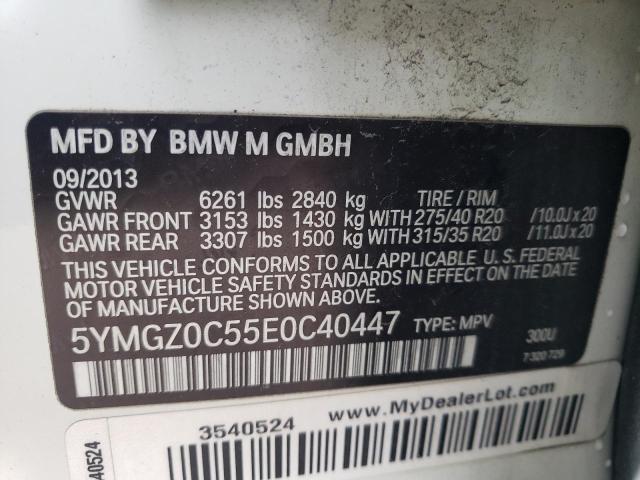 Photo 10 from auction – 2014 BMW X6 M with VIN 5YMGZ0C55E0C40447