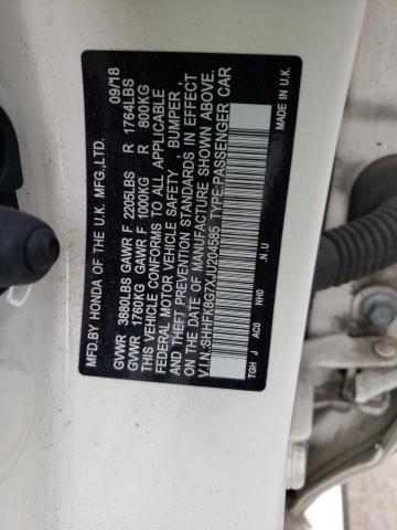 Photo 10 from auction – 2018 HONDA CIVIC TYPE with VIN SHHFK8G7XJU204585