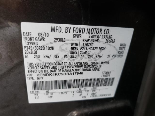 Photo 10 from auction – 2011 FORD EDGE LIMIT with VIN 2FMDK4KC5BBA17948