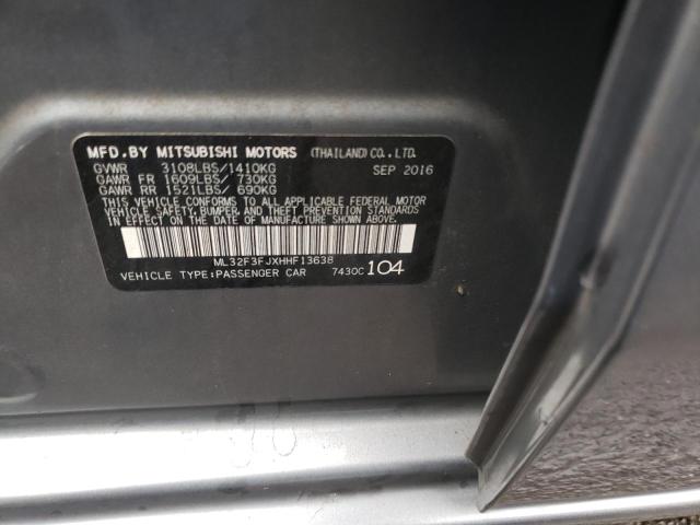 Photo 10 from auction – 2017 MITSUBISHI MIRAGE G4 with VIN ML32F3FJXHHF13638