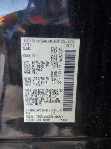Photo 10 from auction – 2011 NISSAN ARMADA PLA with VIN 5N1BA0NF5BN618614