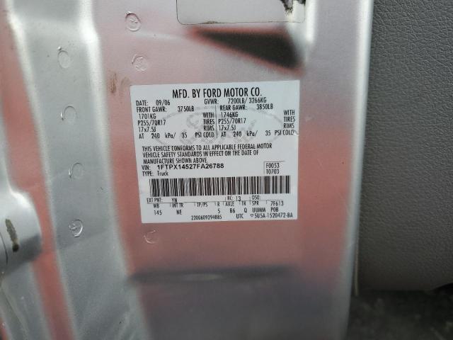 Photo 10 from auction – 2007 FORD F150 with VIN 1FTPX14527FA26788