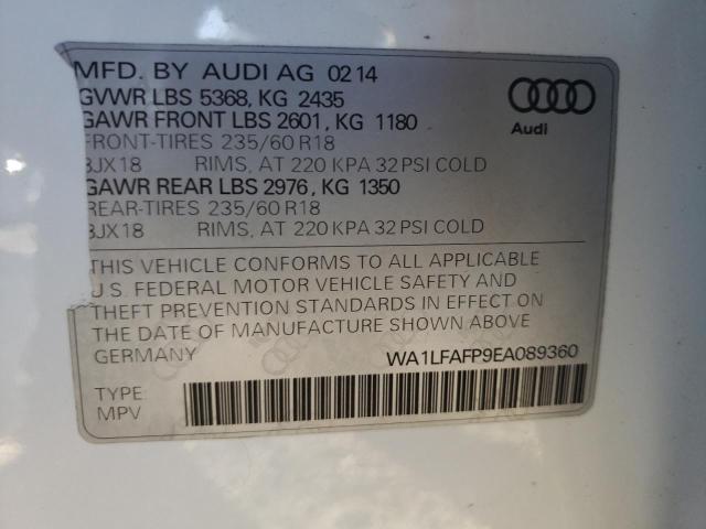 Photo 10 from auction – 2014 AUDI Q5 PREMIUM with VIN WA1LFAFP9EA089360