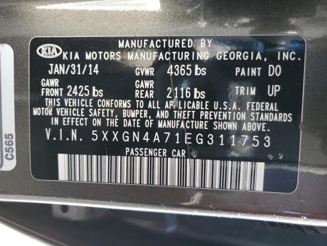 Photo 10 from auction – 2014 KIA OPTIMA EX with VIN 5XXGN4A71EG311753