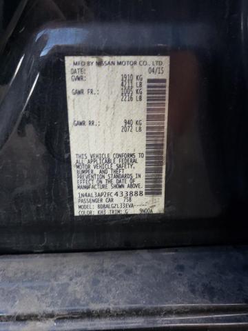 Photo 10 from auction – 2015 NISSAN ALTIMA with VIN 1N4AL3AP2FC433888