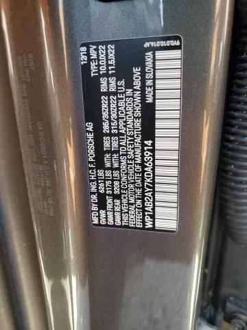 Photo 10 from auction – 2019 PORSCHE CAYENNE S with VIN WP1AB2AY7KDA63914