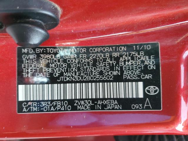 Photo 10 from auction – 2011 TOYOTA PRIUS with VIN JTDKN3DU2B0255602