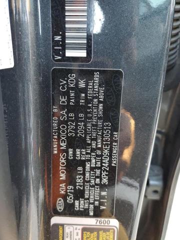 Photo 10 from auction – 2019 KIA FORTE FE with VIN 3KPF24AD9KE130513