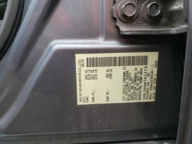 Photo 10 from auction – 2010 NISSAN ALTIMA with VIN 1N4AL2APXAN561478