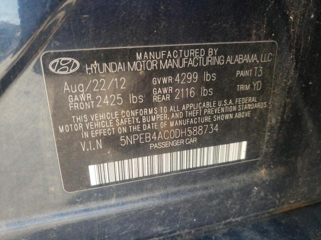 Photo 10 from auction – 2013 HYUNDAI SONATA GLS with VIN 5NPEB4AC0DH588734