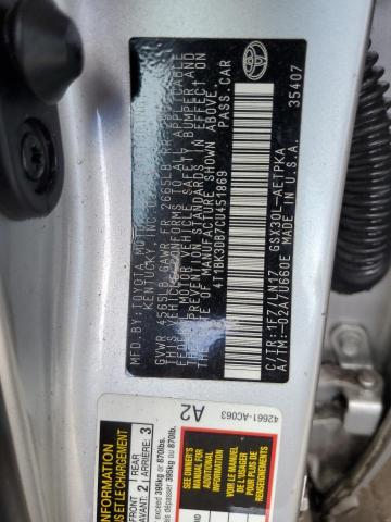 Photo 10 from auction – 2012 TOYOTA AVALON BAS with VIN 4T1BK3DB7CU451869