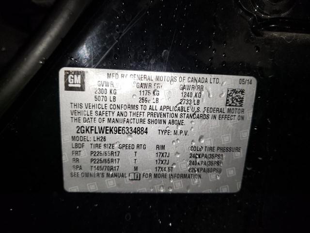 Photo 10 from auction – 2014 GMC TERRAIN SL with VIN 2GKFLWEK9E6334884