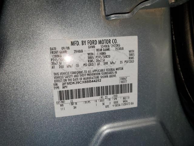 Photo 10 from auction – 2008 FORD EDGE LIMIT with VIN 2FMDK39CX8BB44252