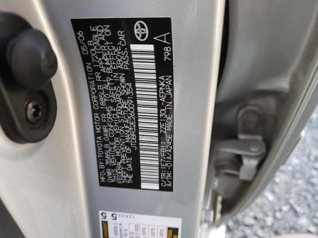 Photo 10 from auction – 2006 TOYOTA COROLLA CE with VIN JTDBR32E260091354