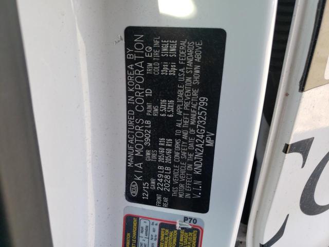 Photo 10 from auction – 2016 KIA SOUL with VIN KNDJN2A24G7325799