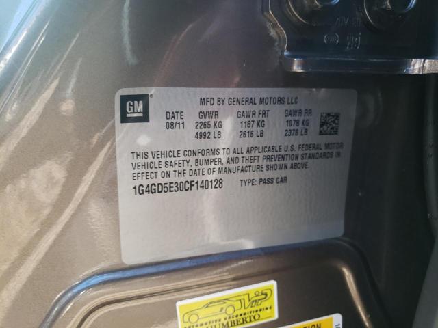 Photo 10 from auction – 2012 BUICK LACROSSE P with VIN 1G4GD5E30CF140128