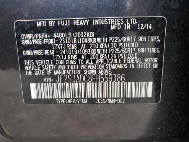 Photo 10 from auction – 2015 SUBARU FORESTER 2 with VIN JF2SJADC8FH559386