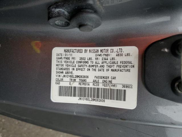Photo 10 from auction – 2011 INFINITI G37 with VIN JN1CV6EL2BM262606