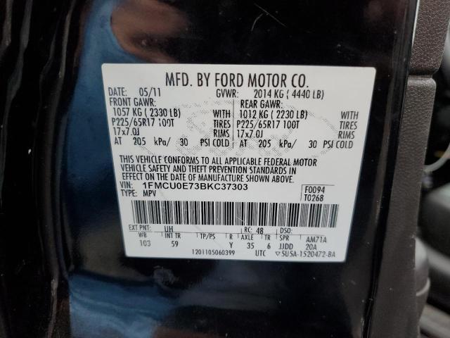 Photo 10 from auction – 2011 FORD ESCAPE LIM with VIN 1FMCU0E73BKC37303