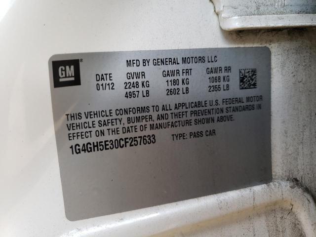 Photo 10 from auction – 2012 BUICK LACROSSE P with VIN 1G4GH5E30CF257633