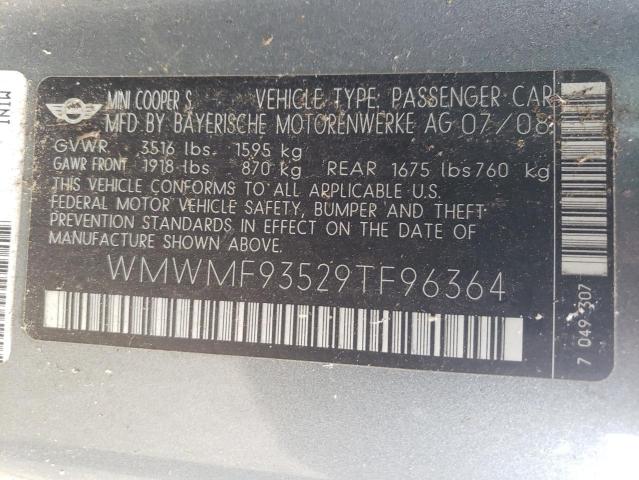 Photo 10 from auction – 2009 MINI COOPER SPO with VIN WMWMF93529TF96364