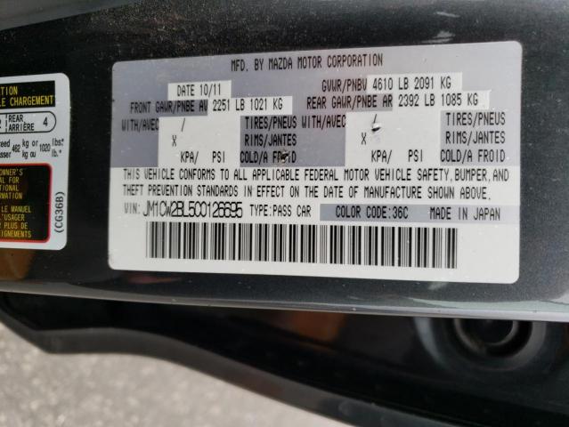 Photo 10 from auction – 2012 MAZDA 5 with VIN JM1CW2BL5C0126695